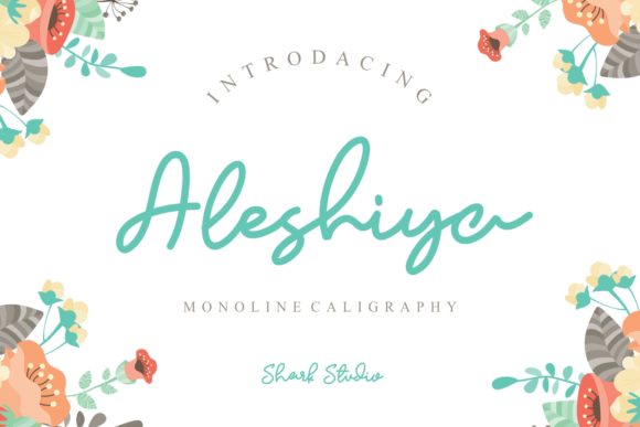 Aleshiya Font for Handmade Wedding Invitations