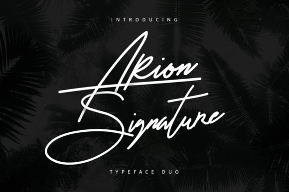 Arion Signature Font for Handmade Branding