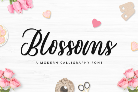 Blossoms: A Script Handwritten Font for Editorial Design