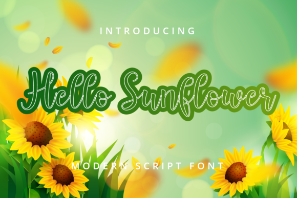 Hello Sunflower Typeface for Editorial Design