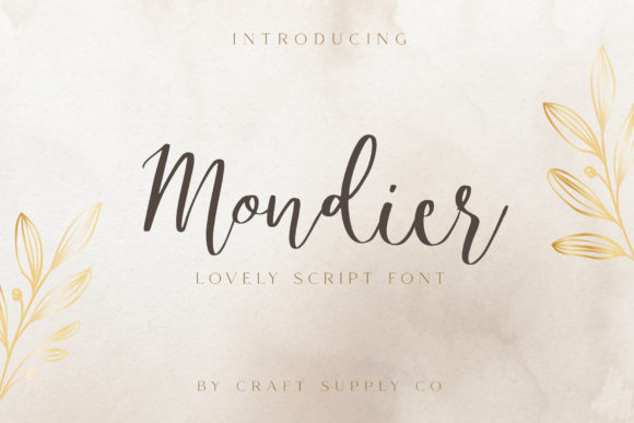 Mondier: A Sweet Script Typeface for Branding