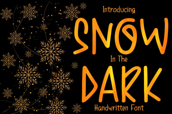 Snow in the Dark: A Handwritten Font for Winter Branding